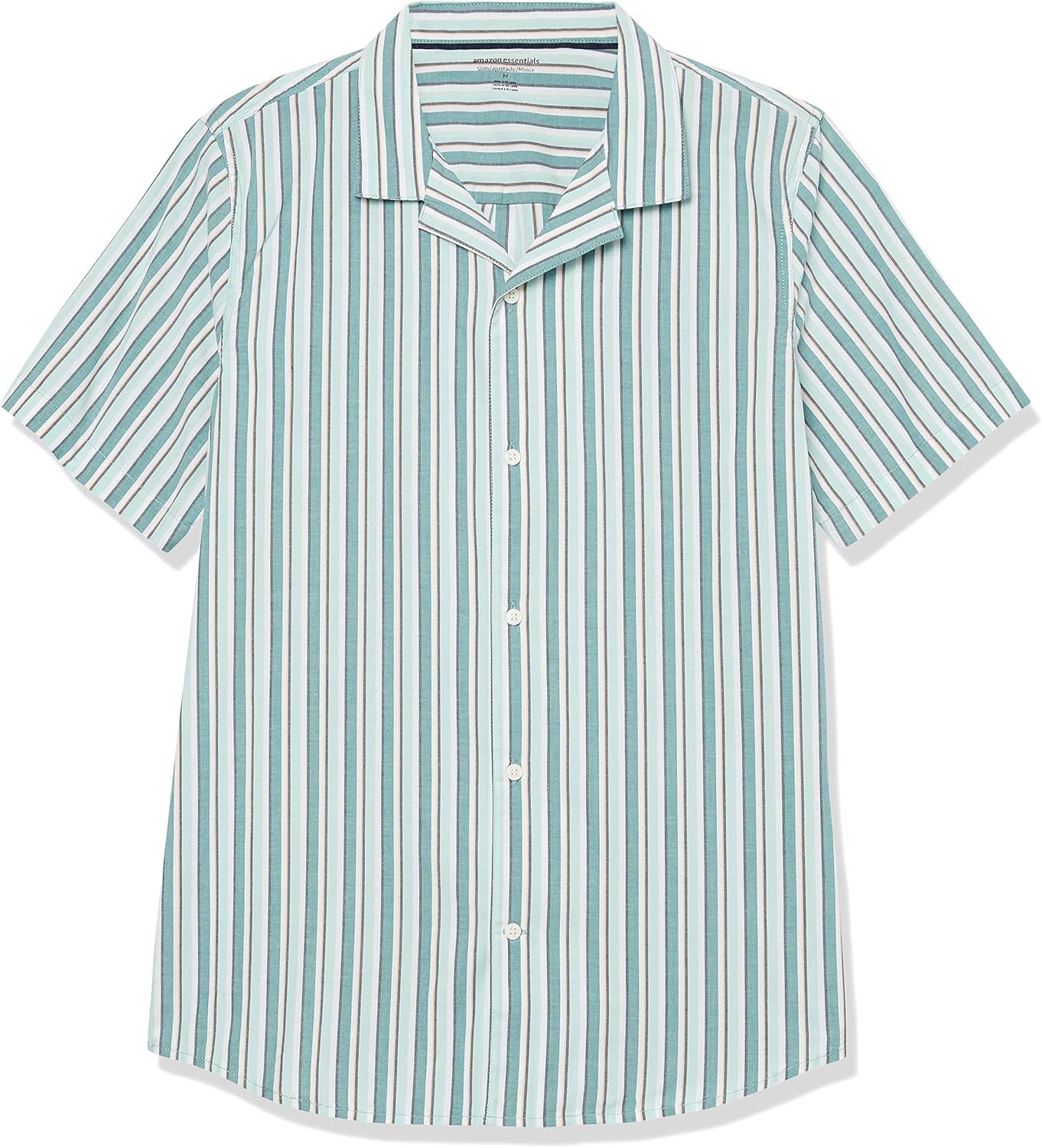 Amazon Essentials Mens Vacation Cotton Resort Shirt, Slim-Fit Short Sleeve - Image 5