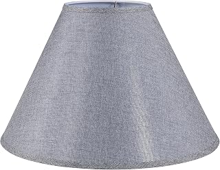 Aspen Creative 32774 Transitional Hardback Empire Shaped Spider Construction Lamp Shade in Steel Gray, 18" wide (7" x 18" x 12 1/2")