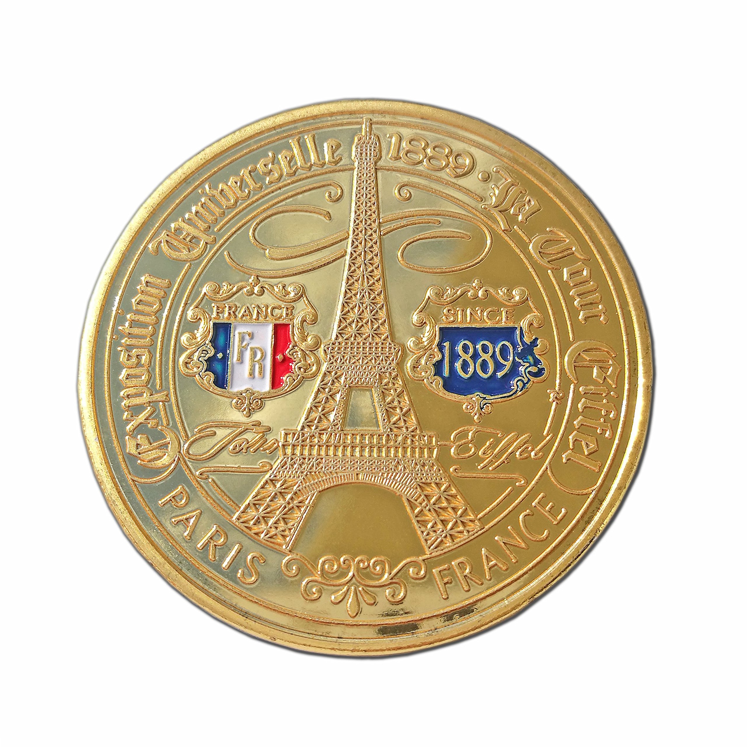 Historical Coin Collection France Commemorative Coin - Arc De Triomphe  Collection Gold Plated Souvenir