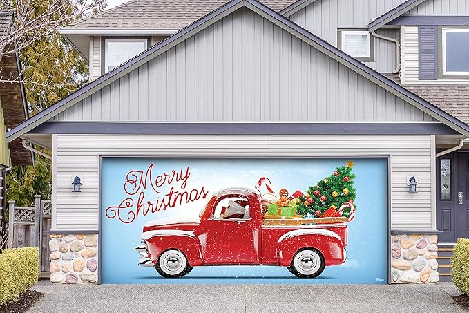 Amazon Com Victory Corps Red Truck Christmas Holiday Garage Door Banner Mural Sign Decor 7 X 16 Car Garage The Original Holiday Garage Door Banner Decor Patio Lawn Garden Amazon Com Victory Corps Red Truck Christmas Holiday Garage Door Banner Mural Sign Decor 7 X 16 Car Garage The Original Holiday Garage Door Banner Decor Patio Lawn Garden