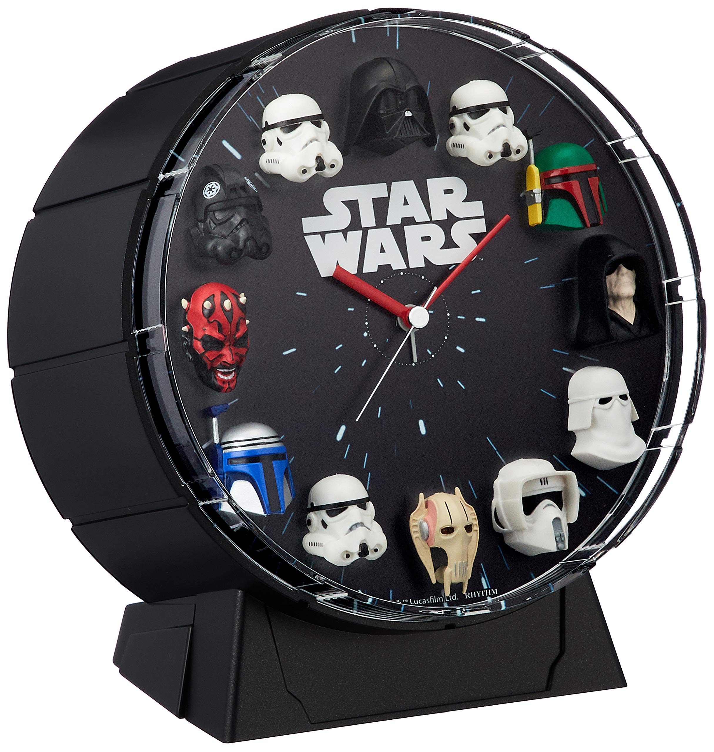 Amazon.co.jp: スター・ウォーズ 目覚まし時計 メロディ付き 黒 リズム  