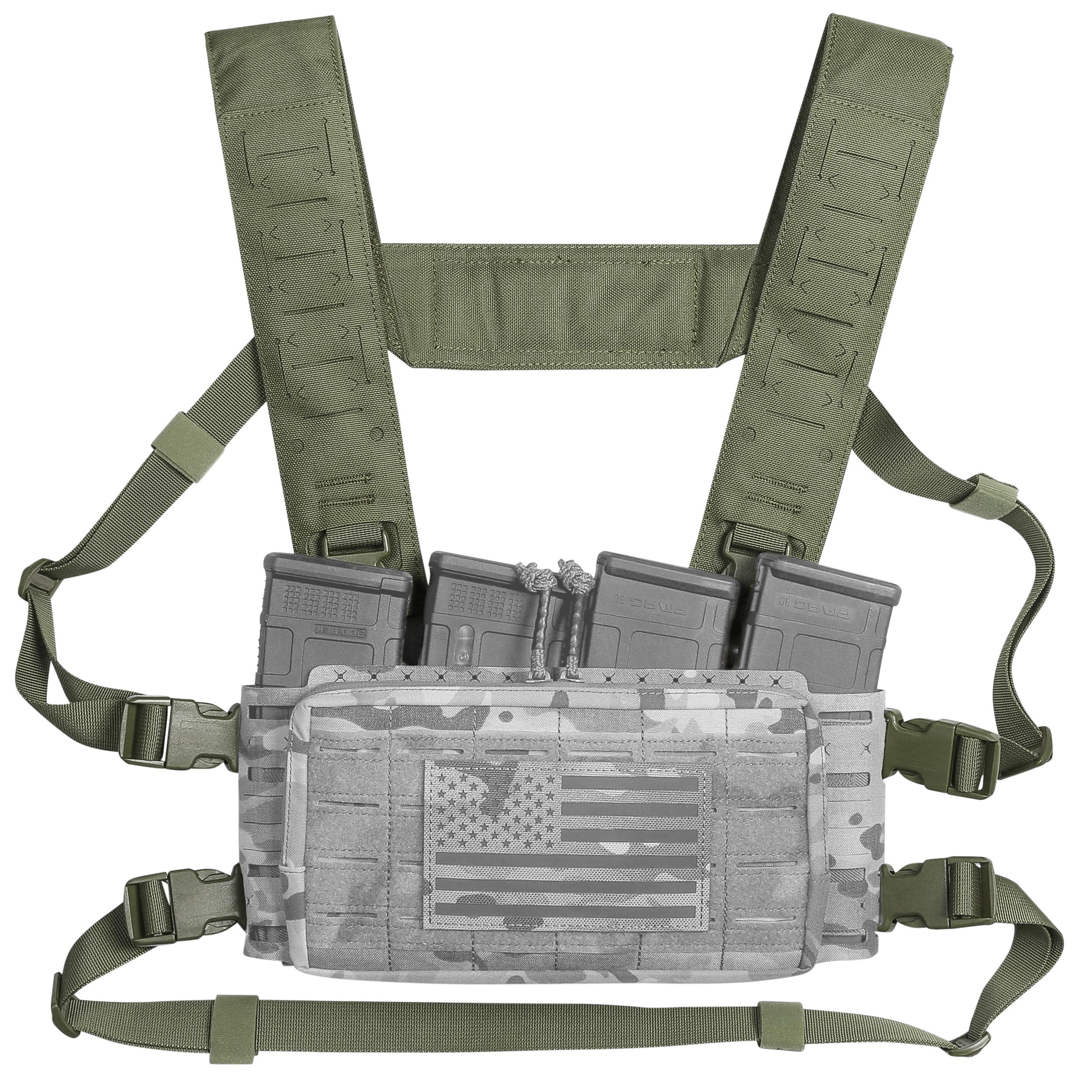 Multi Mission Laser Cut Shoulder Strap H Harness For Chest