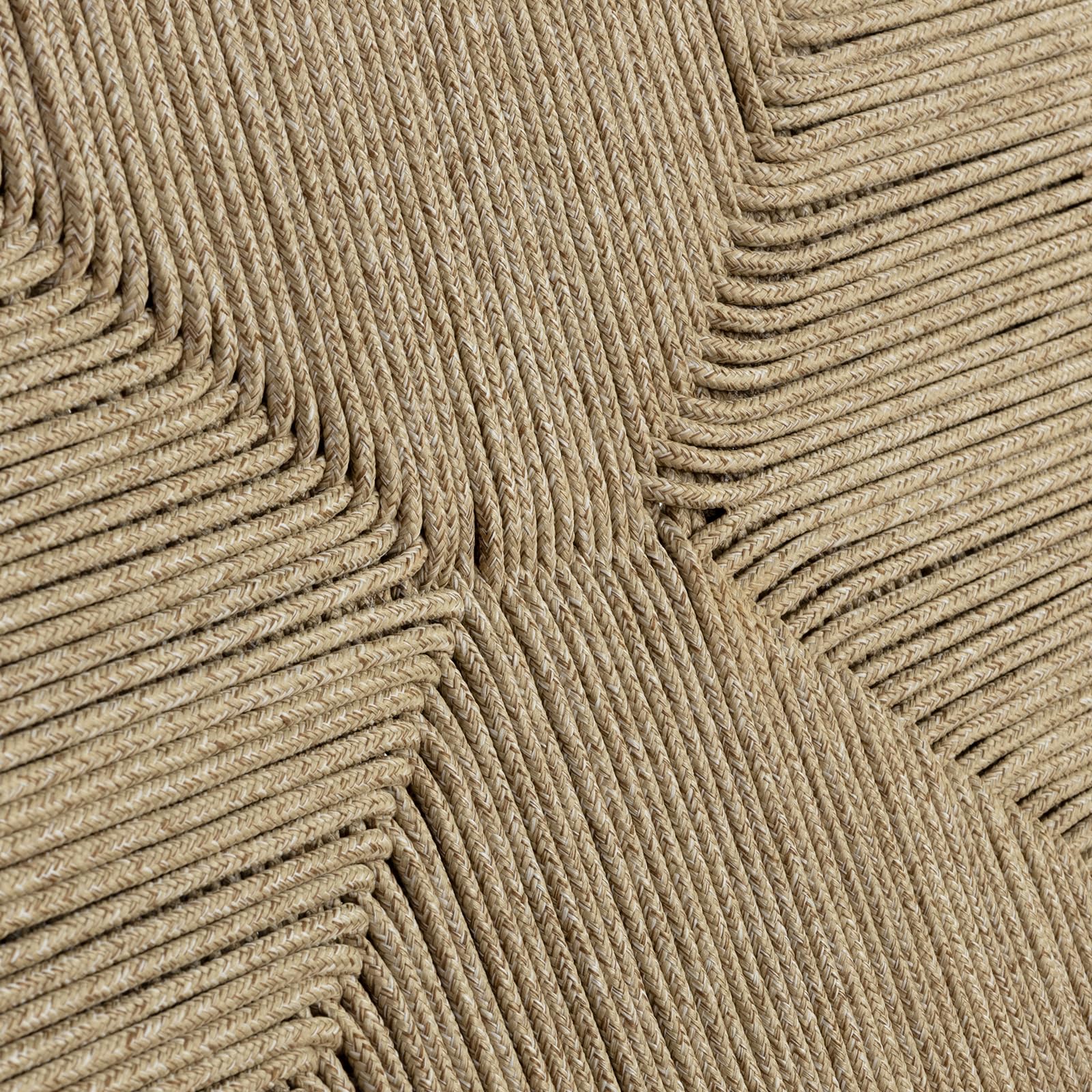 Vaukura Sillón de Madera de Acacia y Cuerda Sira Color Blanco