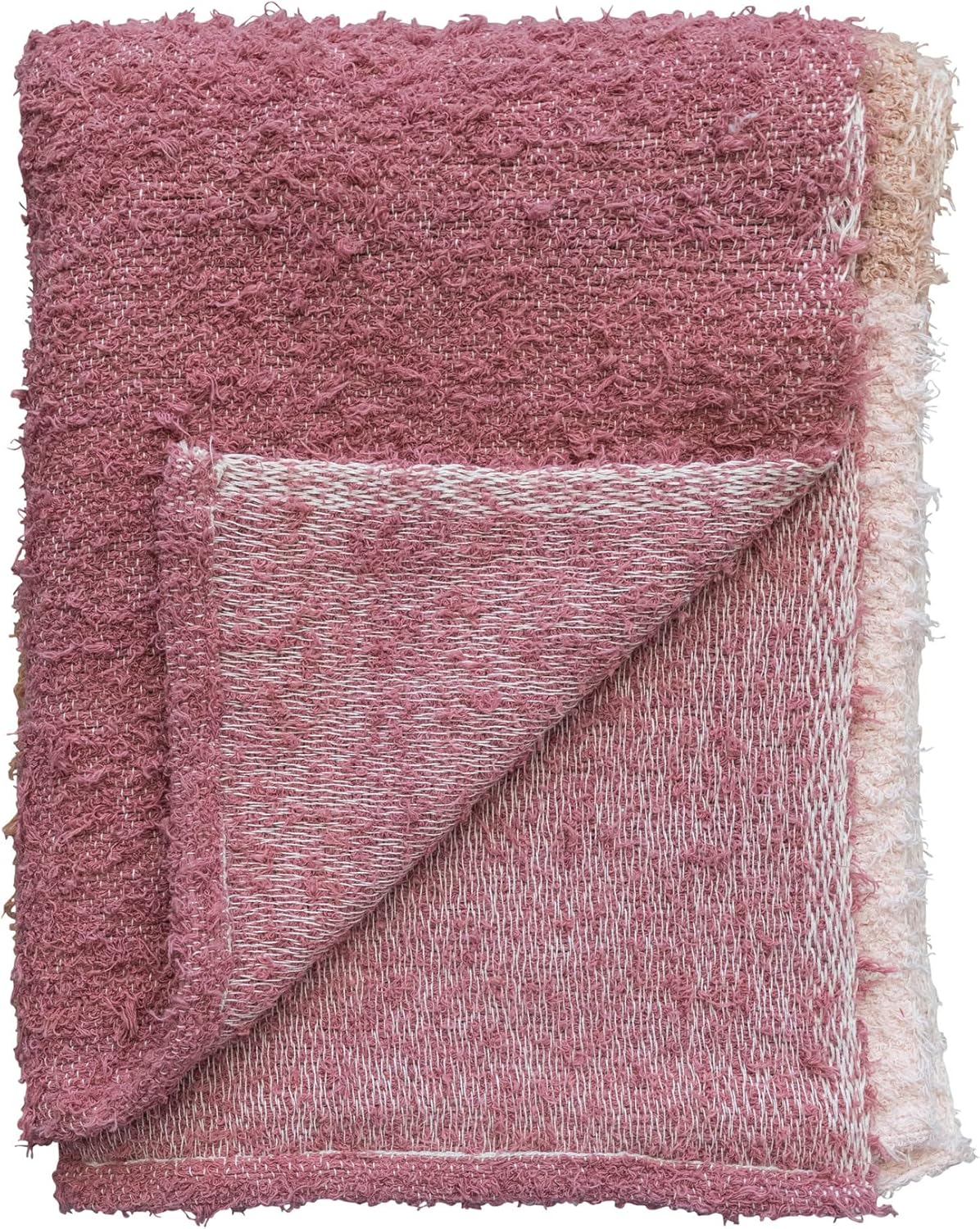 Creative Co-Op Handwoven Cotton Tufted Throw Blanket with Stripes, Multicolor