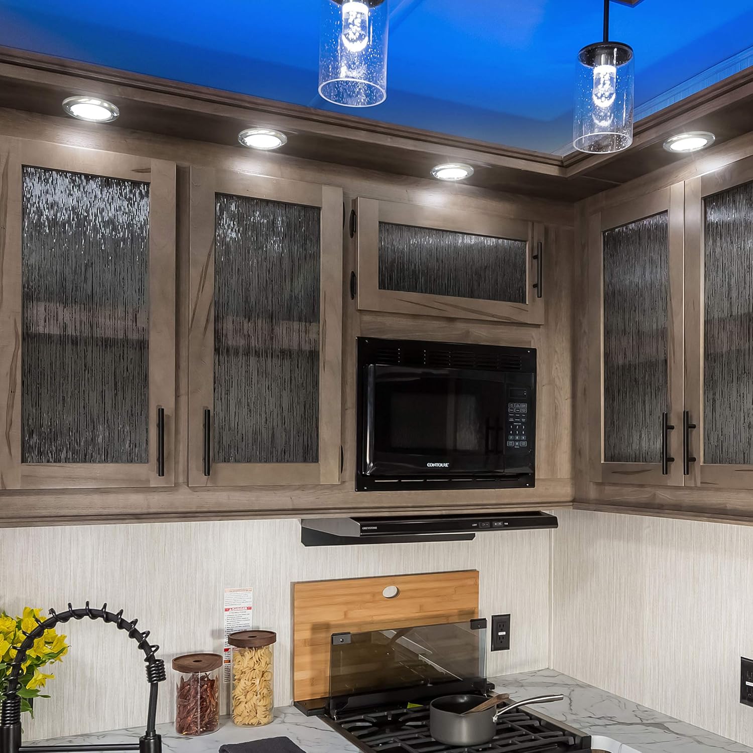 Manufacturers' Select Eminence LED RV Recessed Ceiling Light by ITC (Chrome, 4 Pack)