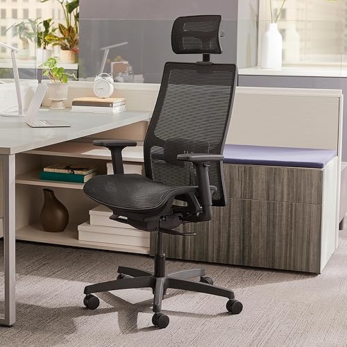 Miniatura 8 de HON Ignition 2.0 - Silla de oficina ergonómica de malla con reposacabezas, silla de escritorio de computadora con respaldo alto, soporte lumbar