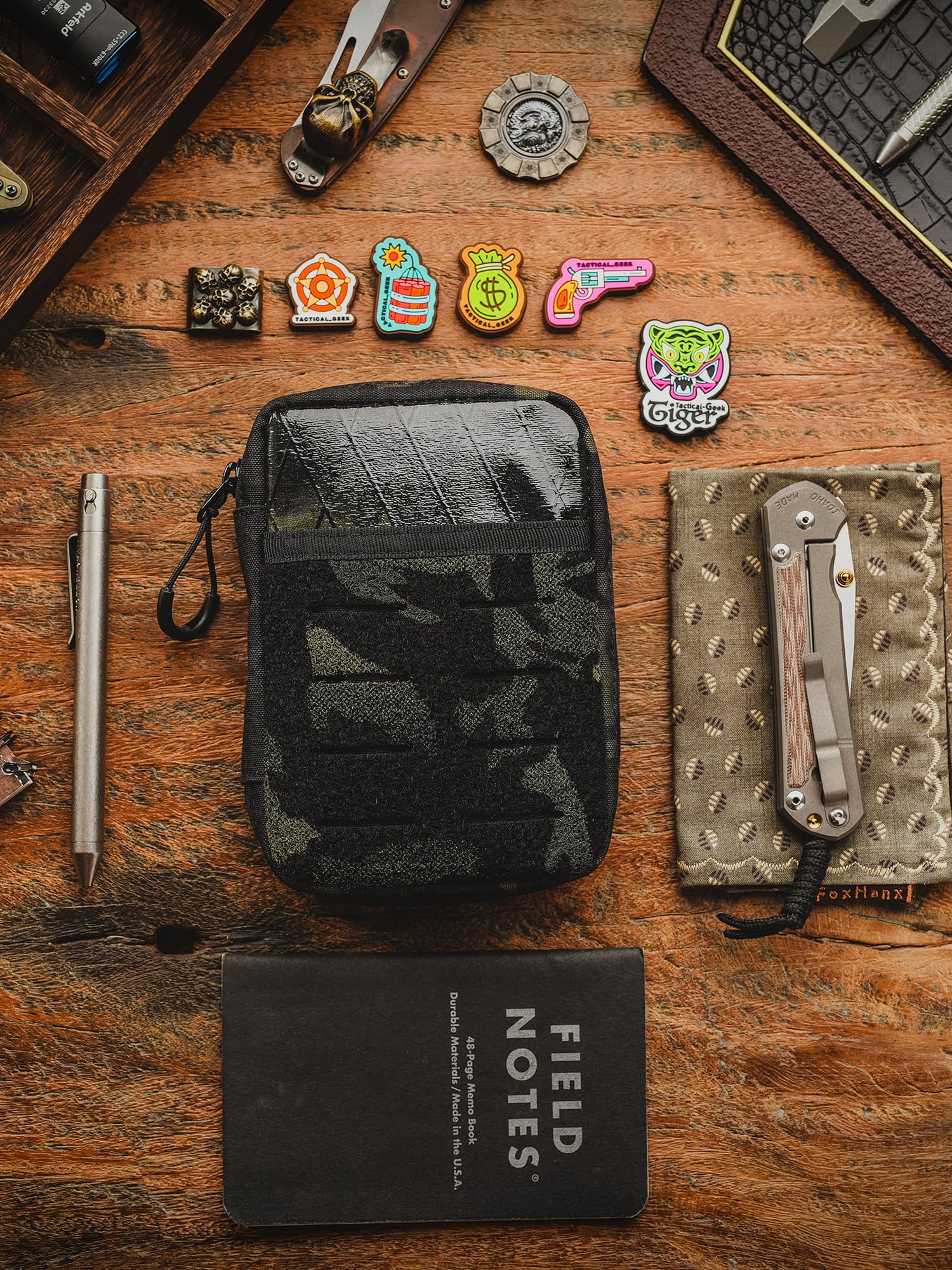 TACTICAL GEEK Molle EDC Pochette de taille compacte, multi-usages, organiseur de petits objets