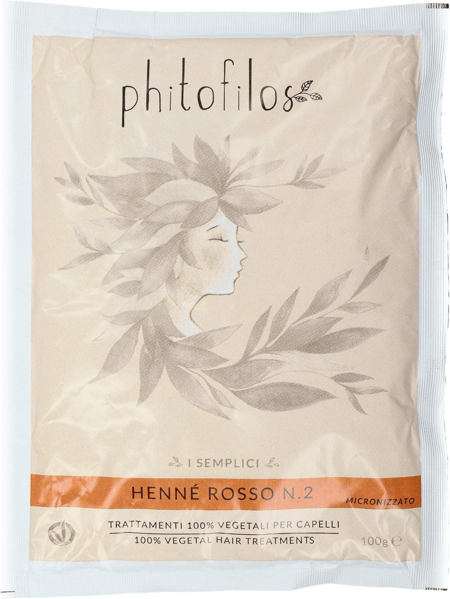 PHITOFILOS - Henna Red Egypte N.2 Natural copper color for brown hair - 100 gr