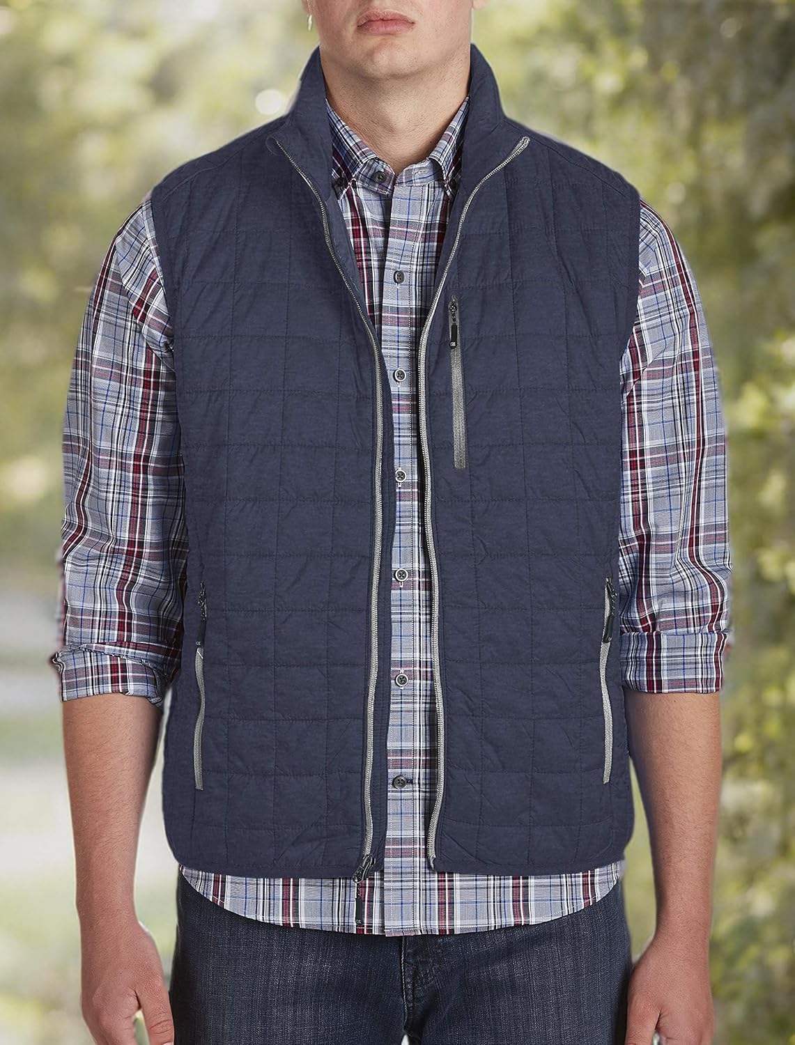 Cutter & Buck mens Weather Resistant Primaloft Down Alternative Rainier Vest - Image 2