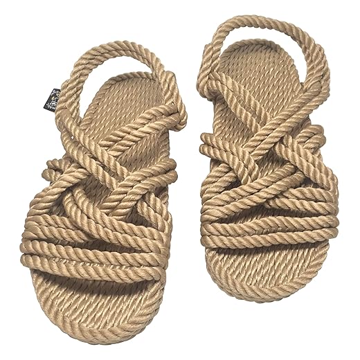 Nomadic State of Mind Lounger Sandals- Handmade Adjustable Rope Shoes – Machine Washable – Comfortable & Lightweight – Vegan Friendly – For Women & Men (Numericc_11)