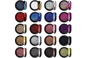 Artdone 20 Brown Chrome Nail Powder Effect Kit