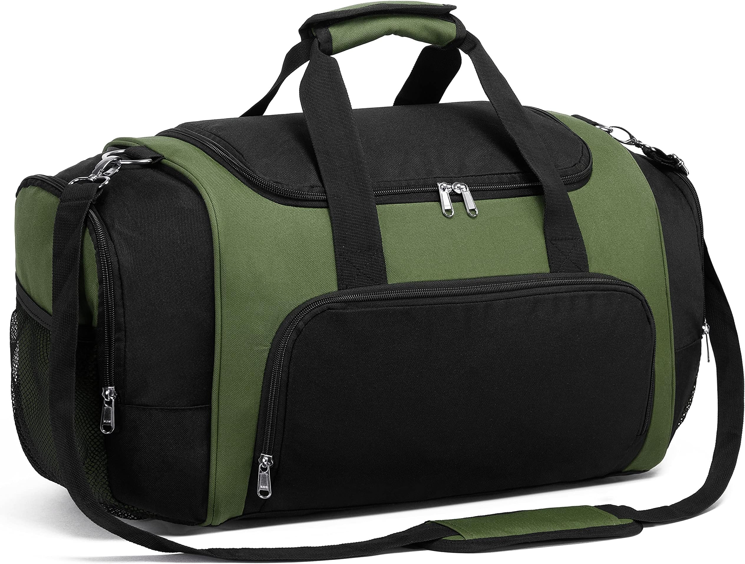 Vorspack Duffle Bag for Travel - 40L/21 Inches Duffel Bag Small Duffle Bag for Men Weekender Bag with Water Bottle Pocket for Travel Sports - Army Green
