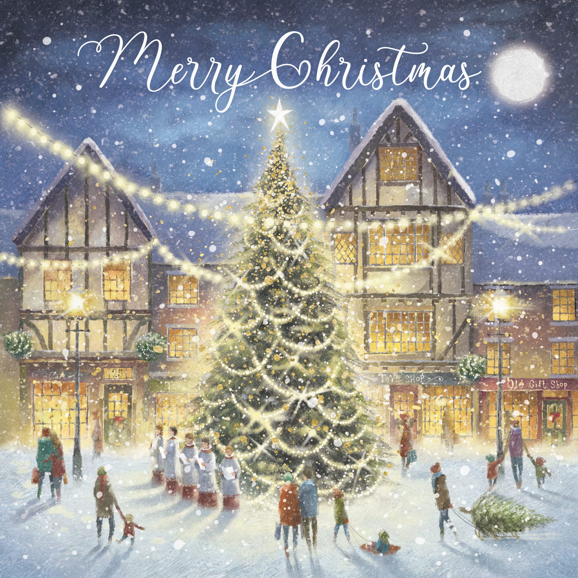 Hunts England, Individual Christmas Card For Men Or Women, 'Christmas Eve', Milo's Gallery Collection - Image 2