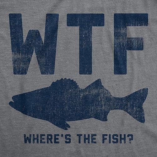 Vista 2 de Crazy Dog Mens T Shirt Funny Fishing Joke Tees Novelty Fisherman Shirts