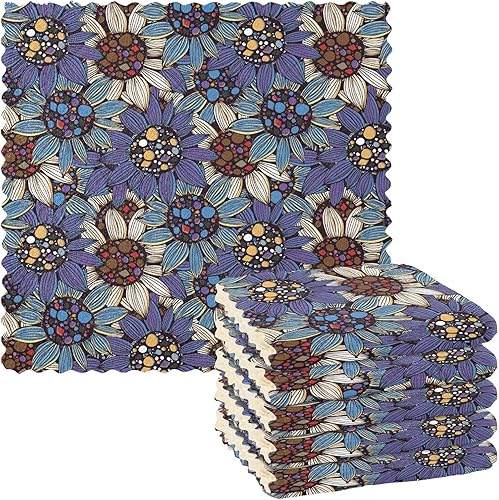 KLL Ropa de plato con patrón de girasol sin costuras para lavar platos, restaurante, paños de té turcos, cocina, toallas de mano, café, cocina,