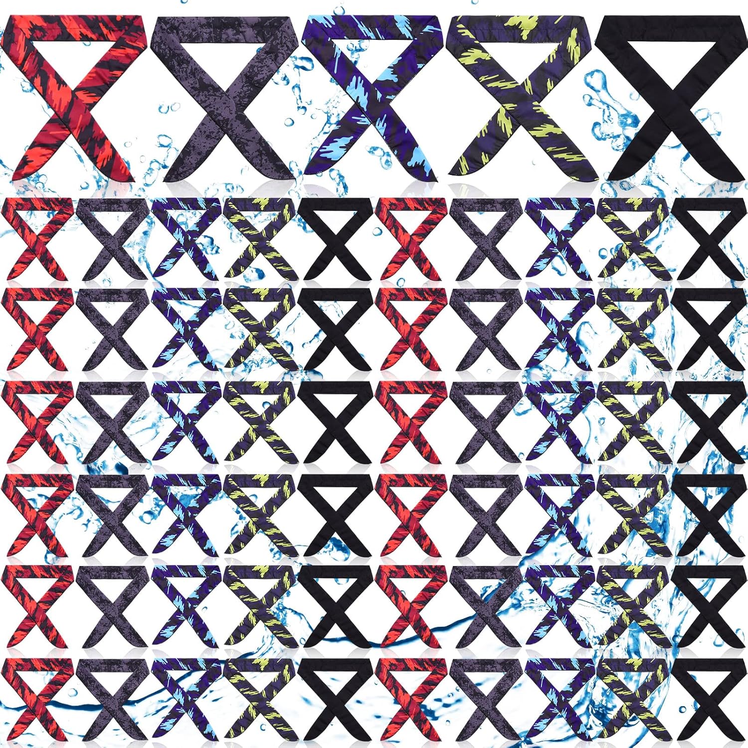 Tarpop Cooling Neck Wraps Cooling Bandana Neck Cooler Accessories Ice Wrap Scarf Headband for Summer Hot Weather Sport