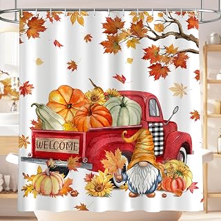 Bonsai Tree Fall Shower Curtain, Fall Shower Curtains for Bathroom, Autu...