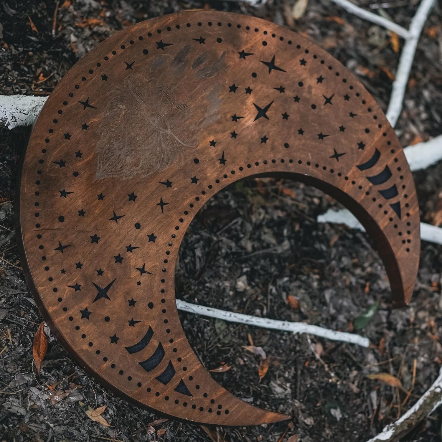 Crescent Ocean Disc 19.5 Inch (50 cm), Handmade Wooden Ocean Drum for Sound Healing, Meditation, Yoga & Sound Bath, With Soft Carry Bag