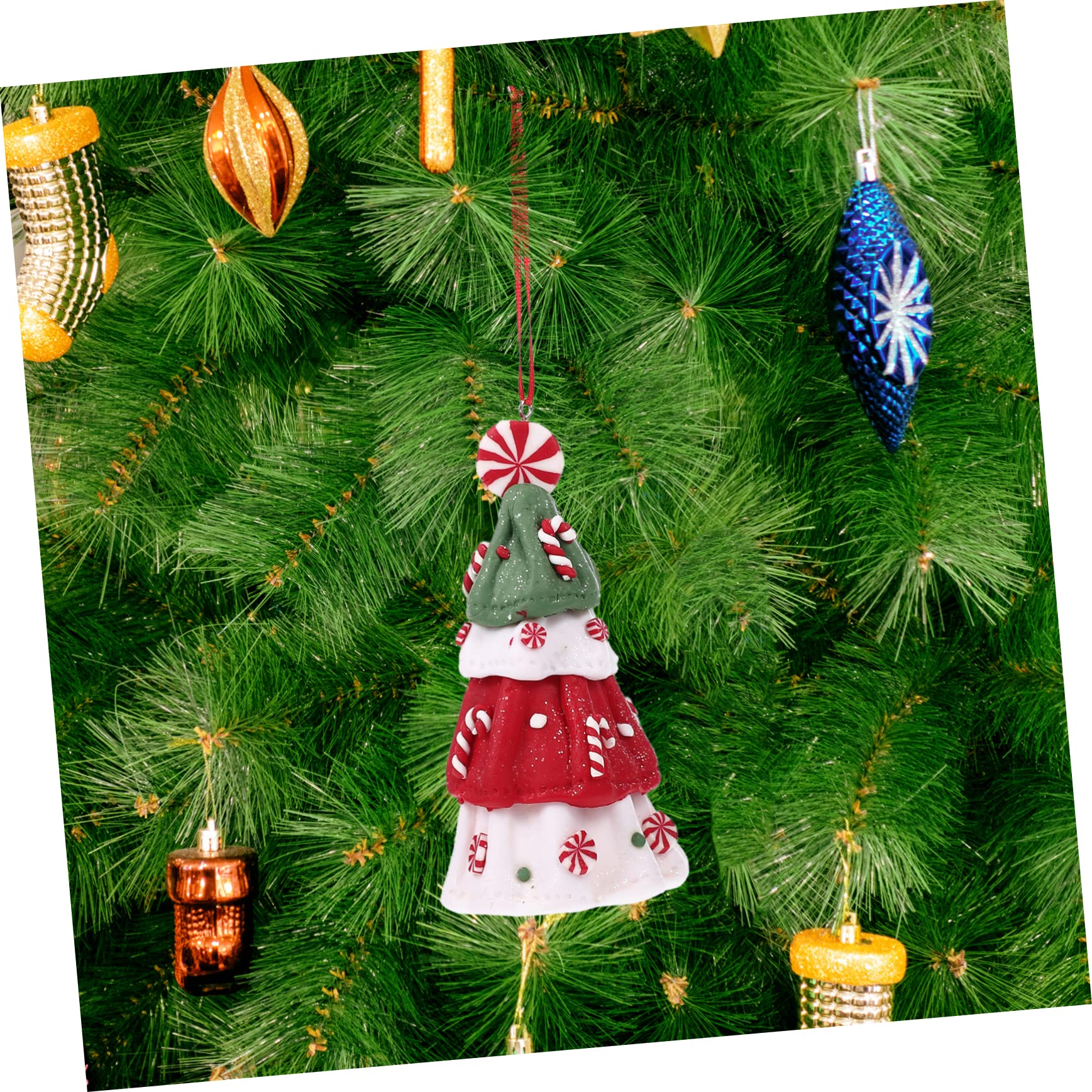 PRETYZOOM 4 Pz Ornamenti per l'albero di Natale ornamenti natalizi in argilla Decorazioni da appendere all'albero di Natale Decorazioni natalizie pendenti natalizi arredamento Decori sospesi