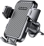 Car Phone Holder Mount for Air Vent, [Never Shake Hook Clip] 360° Adjustable Vent Clip, Compatible with Big Phones,Thick Cases, Phone Holders for Your Car–Fits iPhone, Samsung and Android