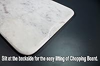 Vista 6 de Tabla de cortar de mármol Plato de queso Plato multiusos para servir (blanco) 9 "x 12