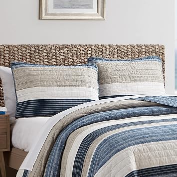 Nautica - Queen Quilt Set with Shams, Cotton, Reversible