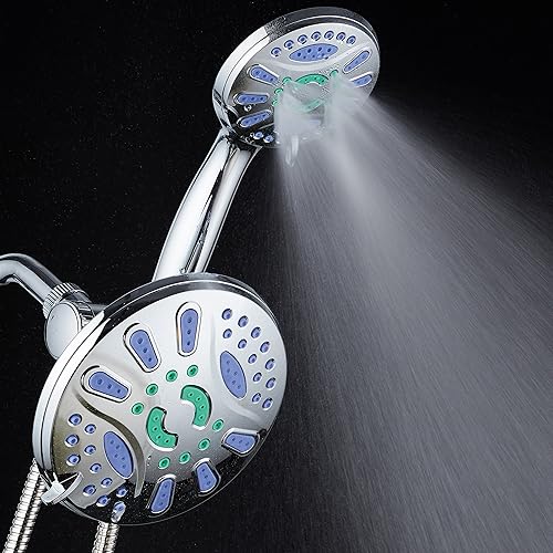 Miniatura 8 de AquaStar Elite - Cabezal de ducha 3 en 1 de alta presión de 48 modos de 7 pulgadas con chorros antiobstrucciones Microban para más potencia y menos