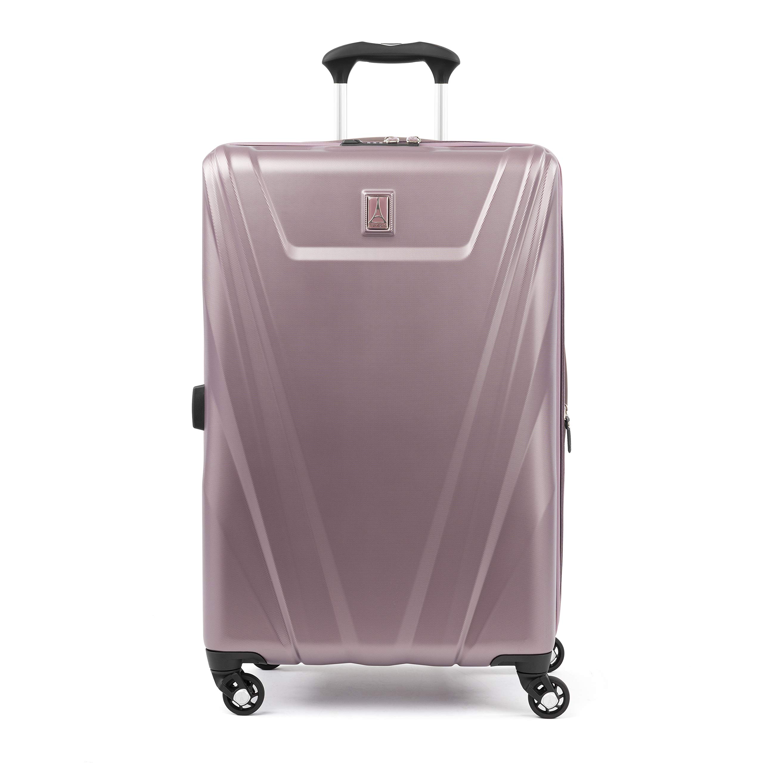 Maxlite 5 Hardside Spinner Wheel Luggage, Dusty Rose, Checked-Medium 25-Inch