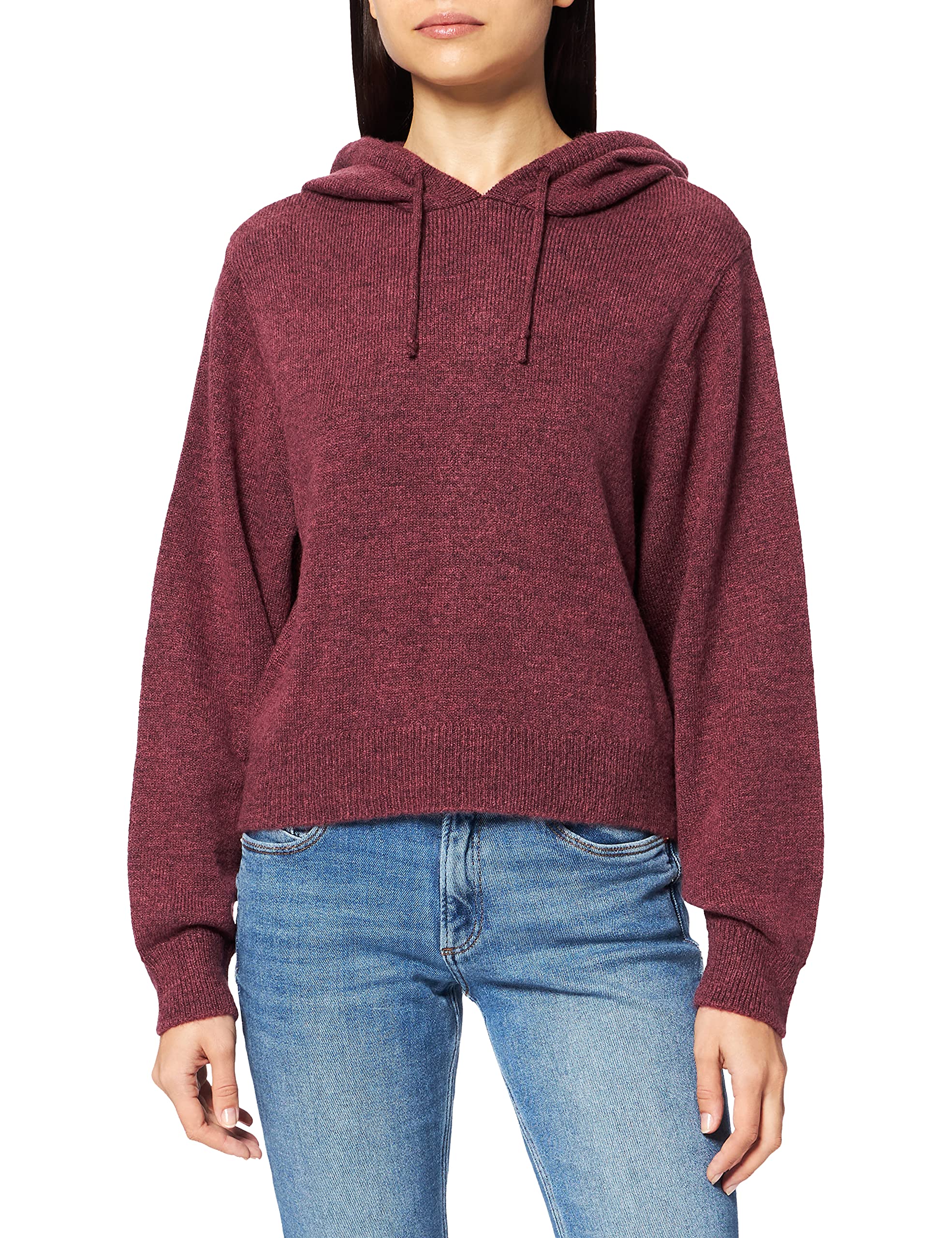 NA-KD Women's Basic Hoodie Sweater, Purple, 3X-Large