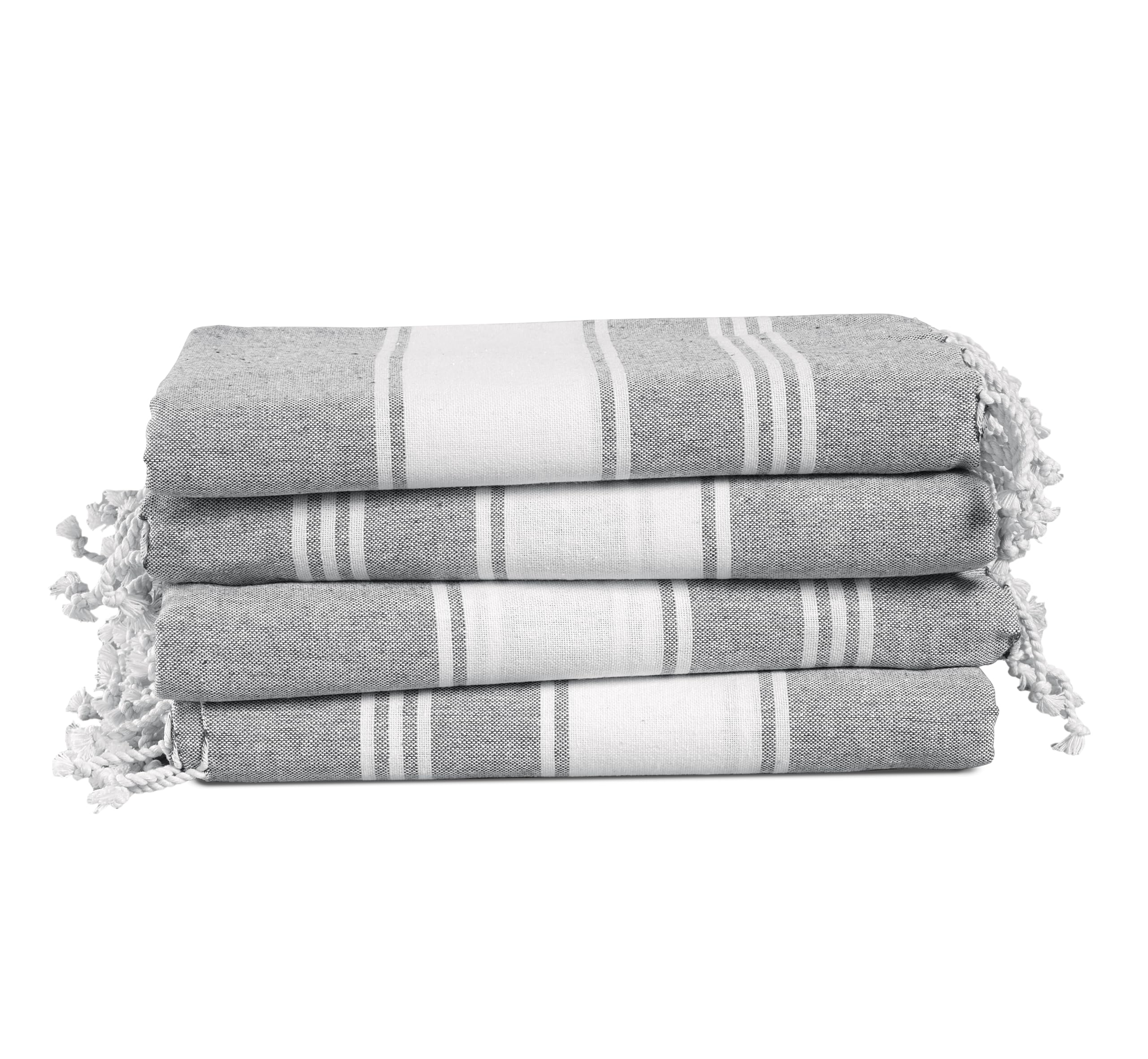 LANE LINEN Oversized Beach Towels, 4 Pack, Cotton Rich & Quick Dry
