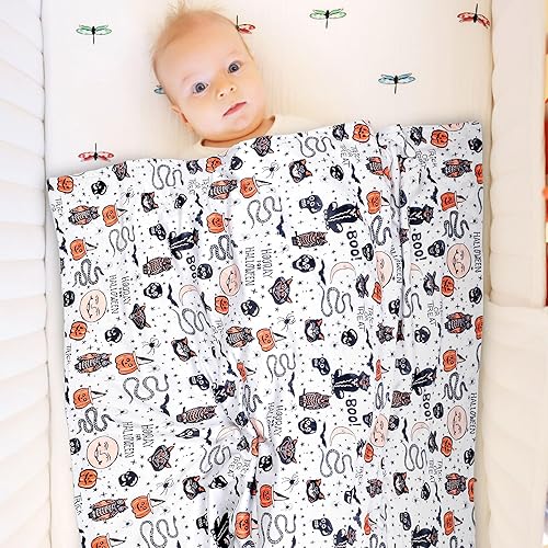 Miniatura 7 de Giggle Angel Manta de felpa de doble capa con respaldo punteado para bebé niña o niño (Halloween 3)