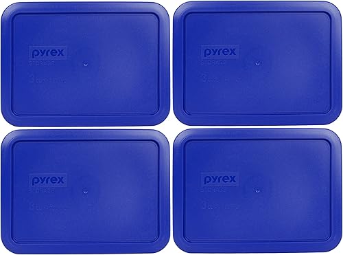 Pyrex 7210-PC 1118617 - Tapa de 3 tazas 4 unidades color azul Pyrex 7210-PC 1118617 - Tapa de 3 tazas 4 unidades color azul
