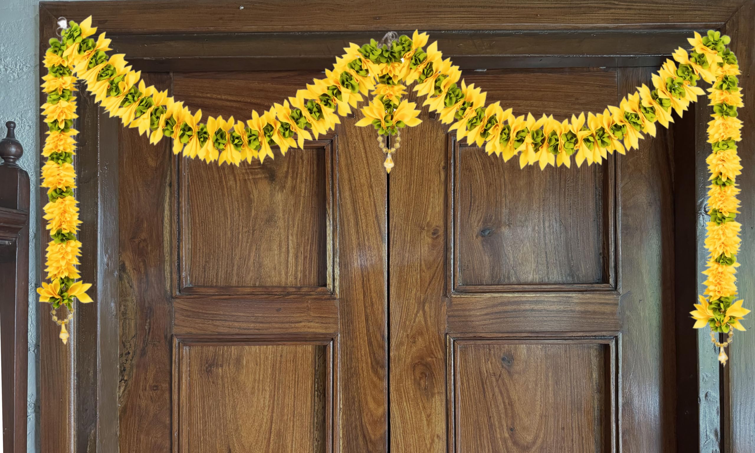 Daedal Crafters- Champa Door Set(Golden Yellow) DC129 Doorway Flower toran