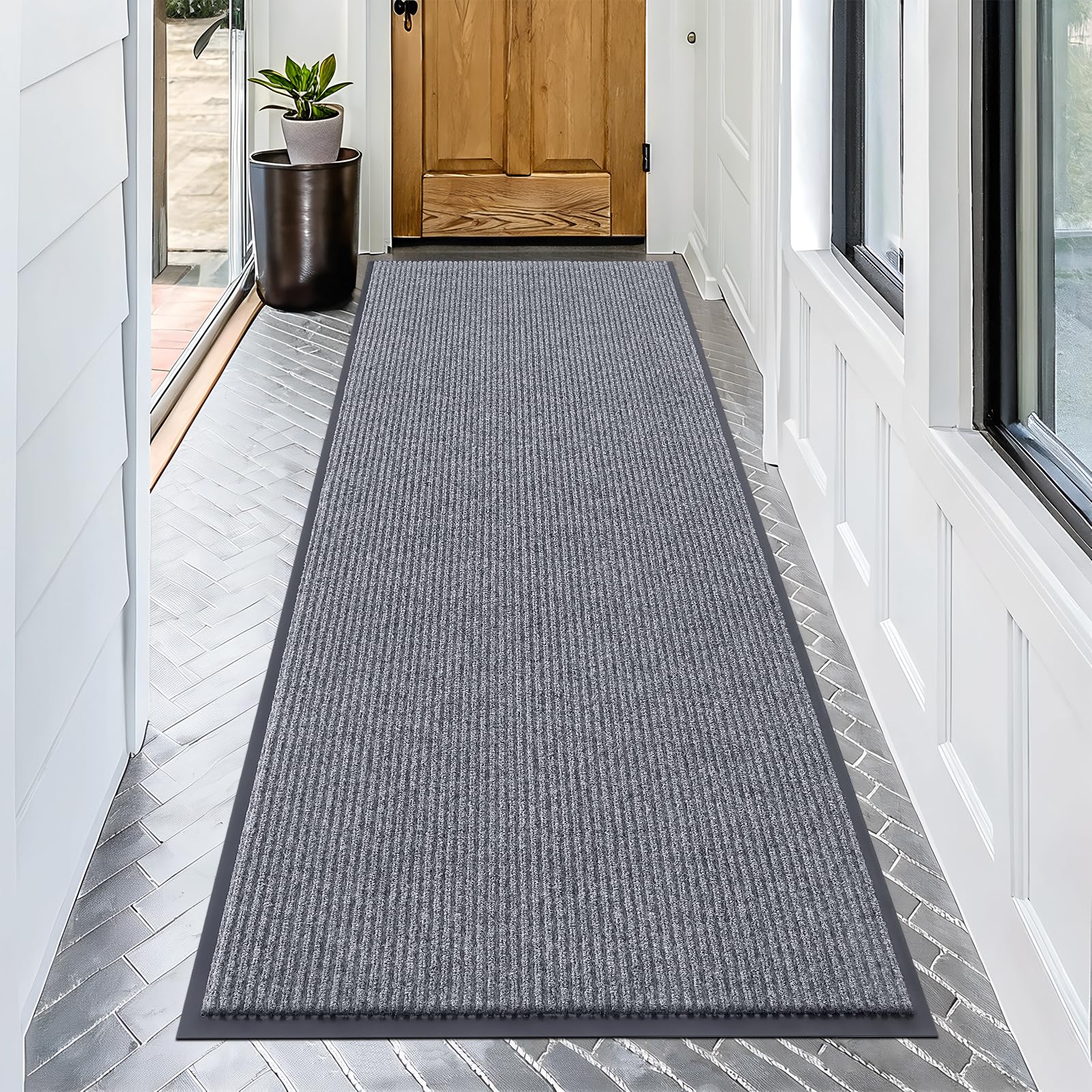 OLANLY Front Door Mat Indoor Outdoor Entrance, Waterproof Heavy Duty Doormat, Fade Resistant, Low Profile, Easy Clean Patio Porch Welcome Floor Mats for Entry, 29.5x17, Beige — view 155