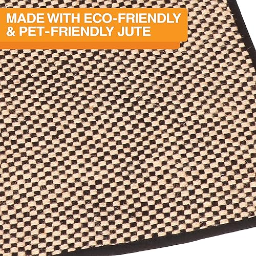 Miniatura 4 de Neater Pets - Tapete para atrapar arena de yute, material ecológico a base de plantas que atrapa el desorden de la caja de arena de gatitos para
