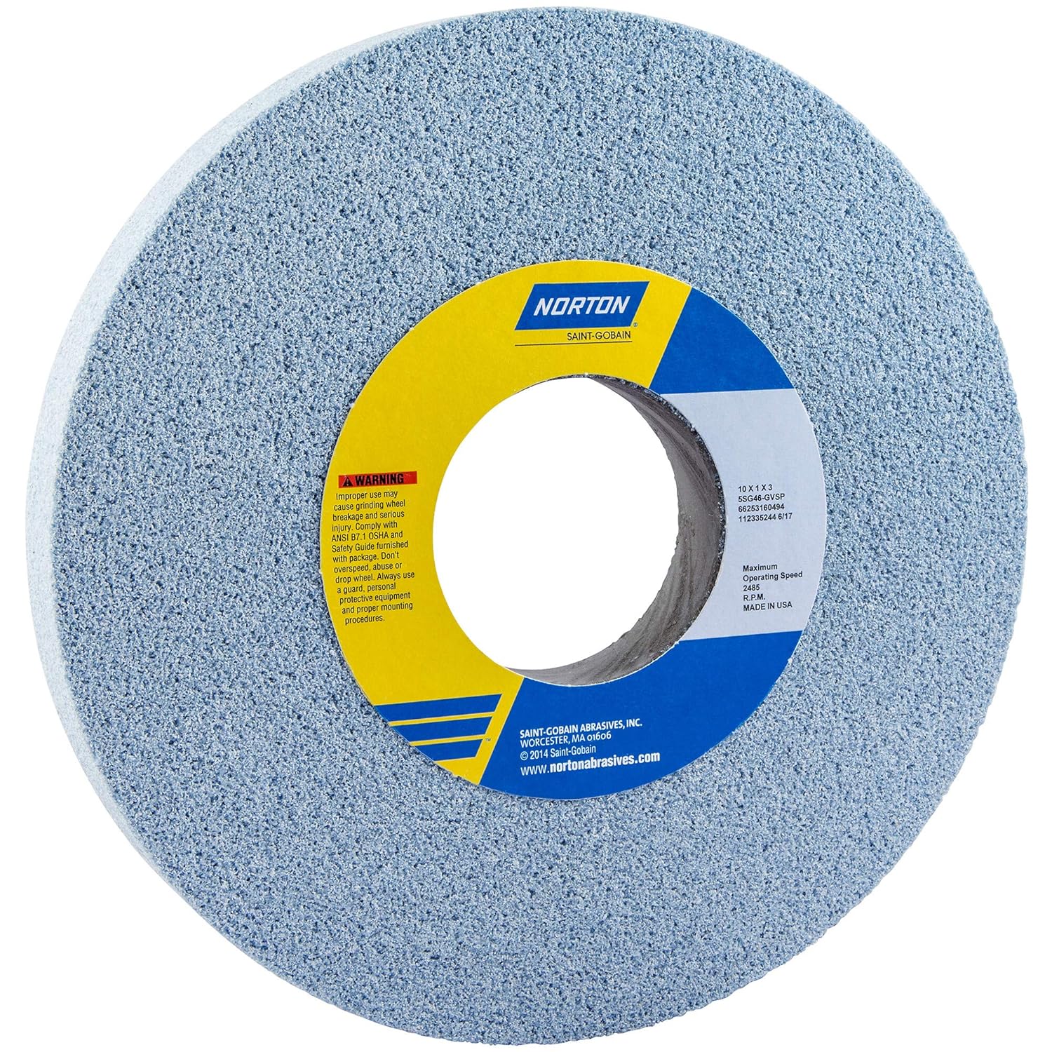 Grinding Wheel, T1, 10x1x3, CA, 46G, SFT, Blue