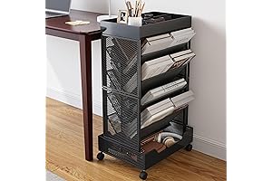 COVADQ COAVODQ Bookcase On Wheels