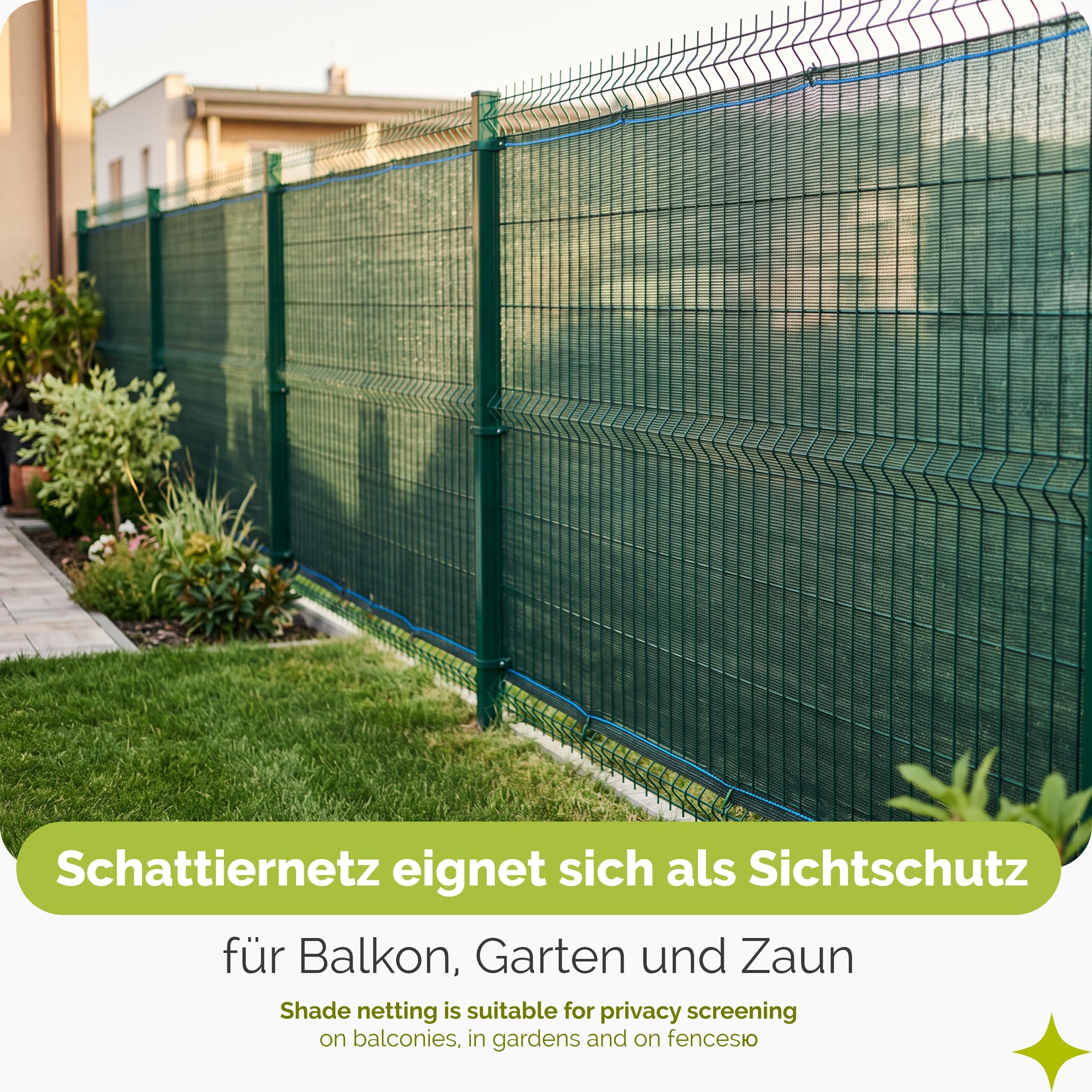 Garronda Rete Ombreggiante Nero/Verde 1,5x50 m 135 g/m²