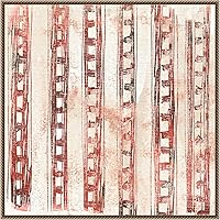 Vista 17 de Amanti Art Framed Canvas Wall Art 16x16 Red Earth Textile IX by June Erica Vess, Framed Wall Art Canvas, Abstract Artwork, Traditional Decor, Small