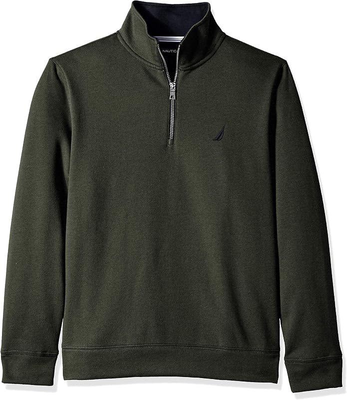Nautica buzo de forro polar con cremallera de 1/4 para hombre