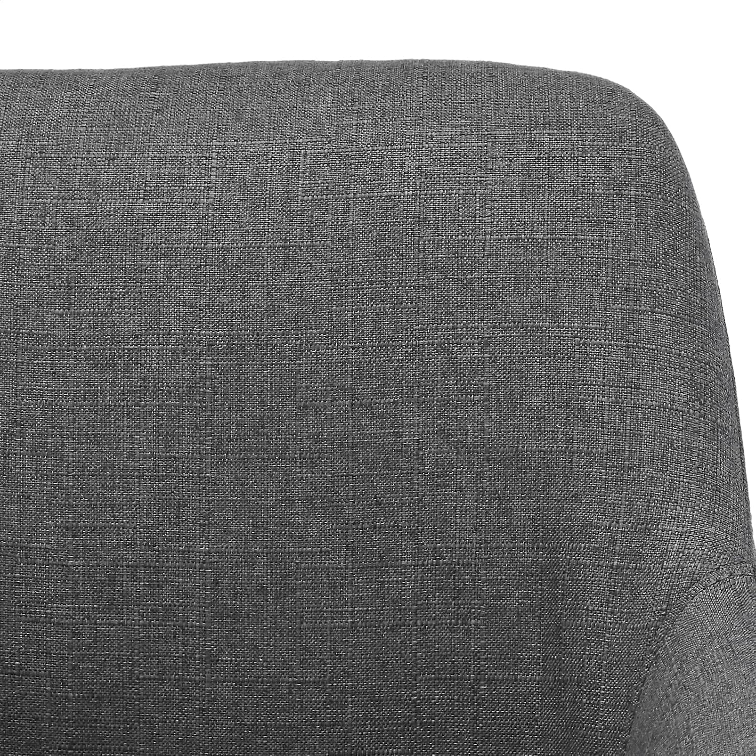 Amazon Basics Upholstered Home Office 360 Degree Swivel Rolling Desk Chair with Arms and Adjustable-Height - Charcoal Gray, 25"D x 23.25"W x 36.25"H