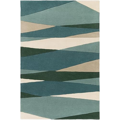 Surya Forum Area Rug, 5' x 8', Teal Blue