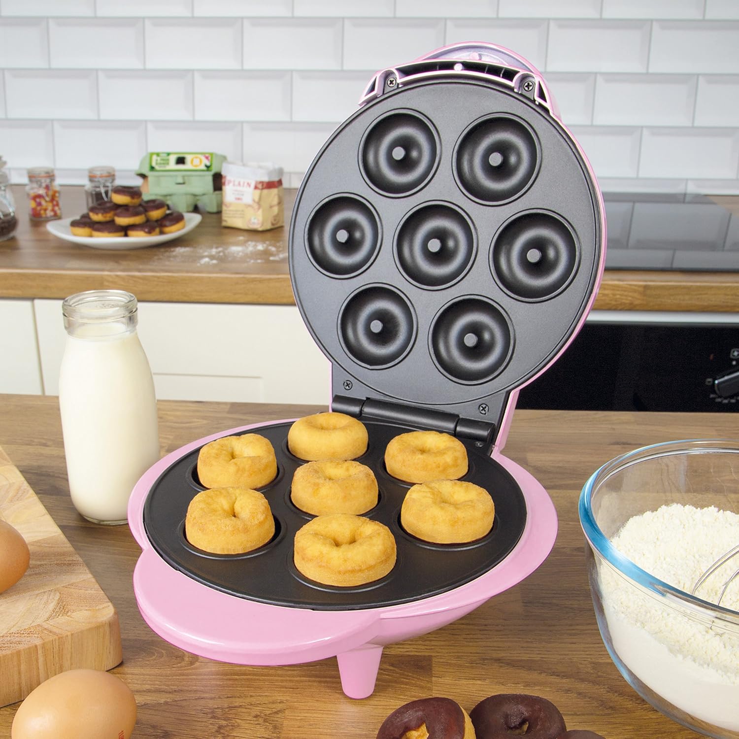 Global Gizmos 35580 Mini Doughnut Maker / Easy Clean NonStick Plates
