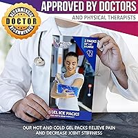 Vista 5 de Bolsas de hielo reutilizables en gel para lesiones de Kinetic Labs (paquete de 2) - Envases fríos y calientes para lesiones 30 cm x 15 cm - Bolsas