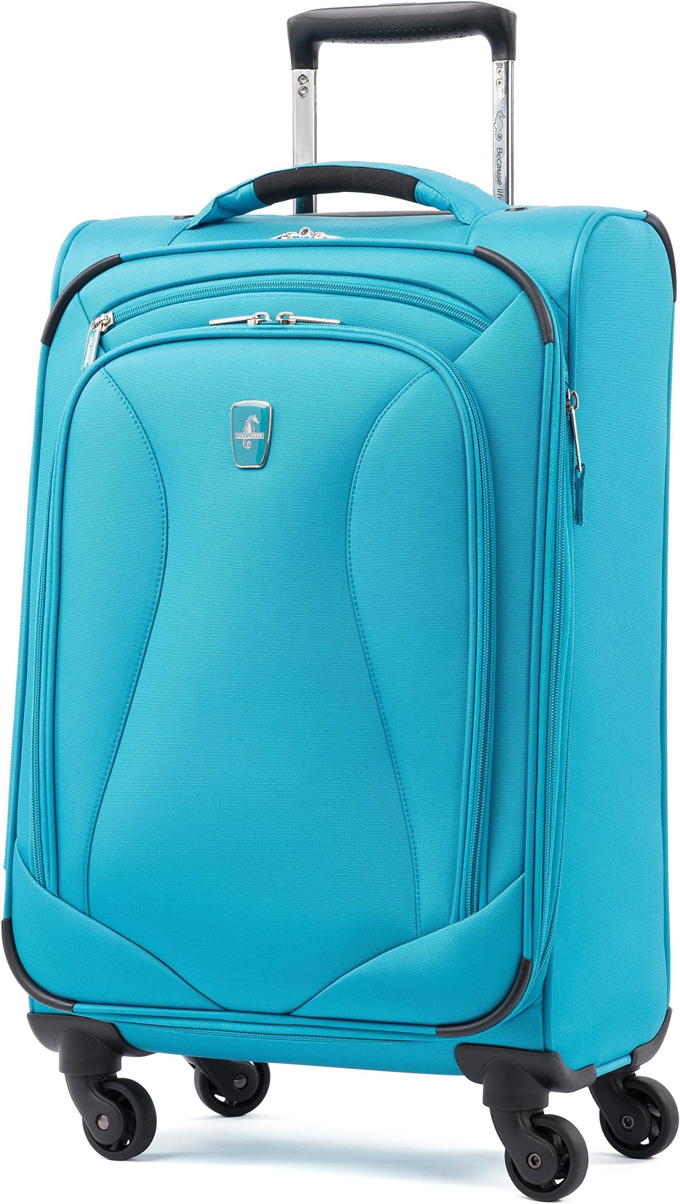 Ultra Lite Softside Expandable Spinner, Turquoise Blue, Carry-on 21-Inch