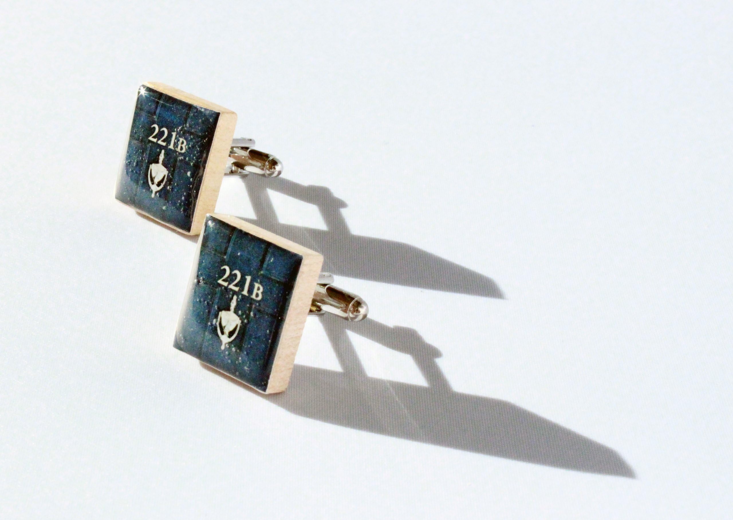 221B Baker Street Scrabble Tile Cuff Links - Sherlock Inspired