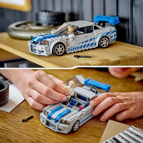 LEGO 76917 Speed Champions 2 Fast 2 Furious Nissan Skyline GT-R (R34) Macchina Giocattolo, Modellino Auto da Collezione 2023 con Minifigure, Giochi per Bambini - 7