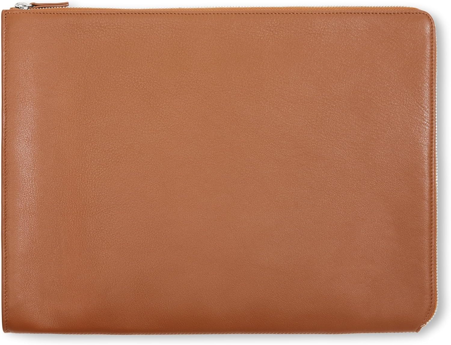 Leatherology Cognac Leatherolgy Zippered Document Holder with Interior Pocket for Tablet