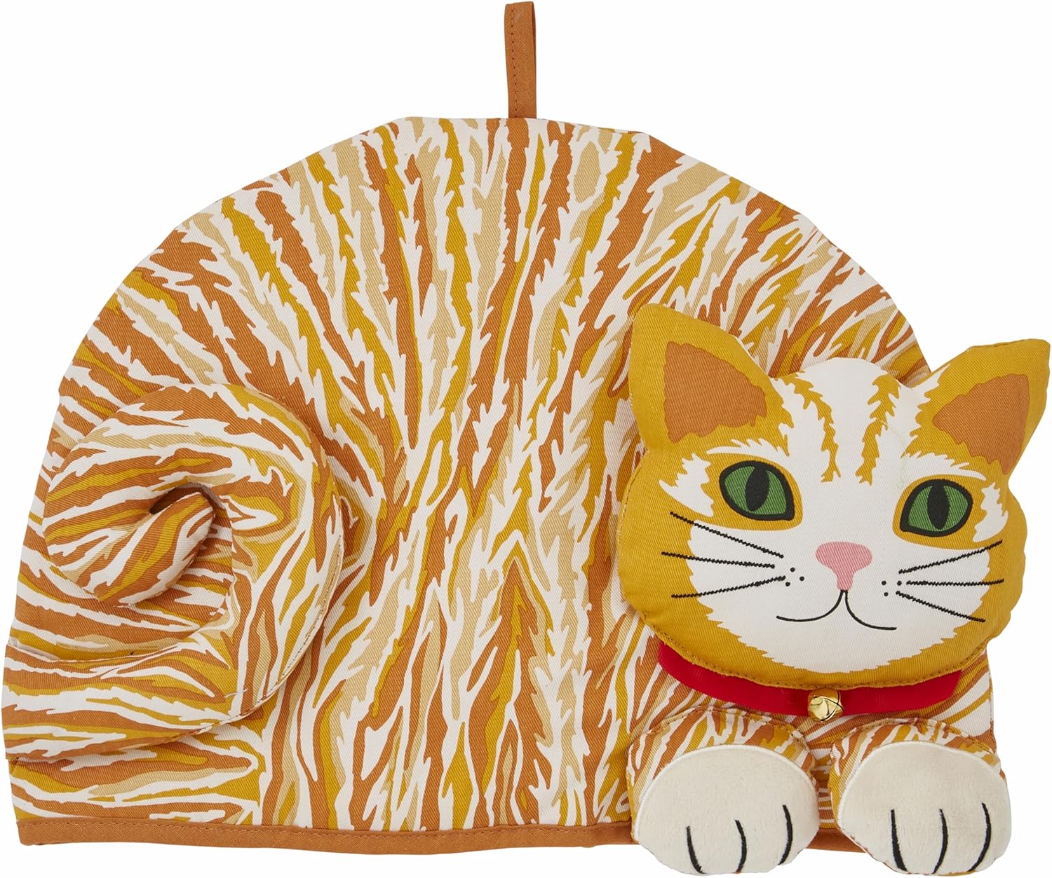 Ulster Weavers - Ginger Cat Tea Cosy (27 x 35 x 27cm) - 100% Cotton - Cat-Shaped Teapot Warmer - Cute Tea Cosy Cover - Orange