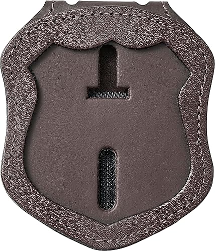 Perfect Fit Shield Wallets NYPD Patrol - Soporte para cinturón con bolsillo y cadena (Cutout PF145), cuero marrón